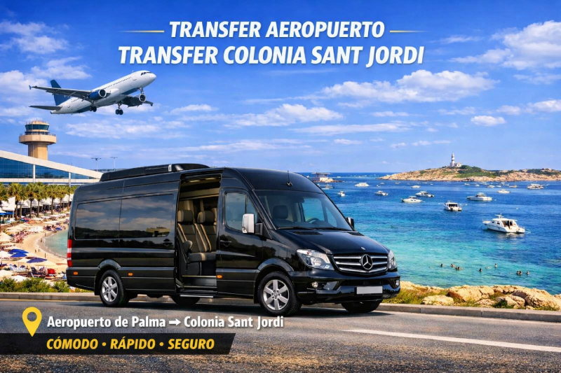 Transfer privado Colònia de Sant Jordi aeropuerto de Palma